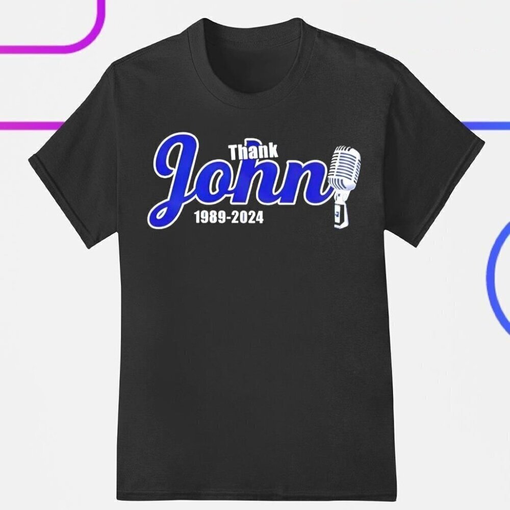 New York Yankees Thank John 19892024 Baseball Legend Tribute T-Shirt